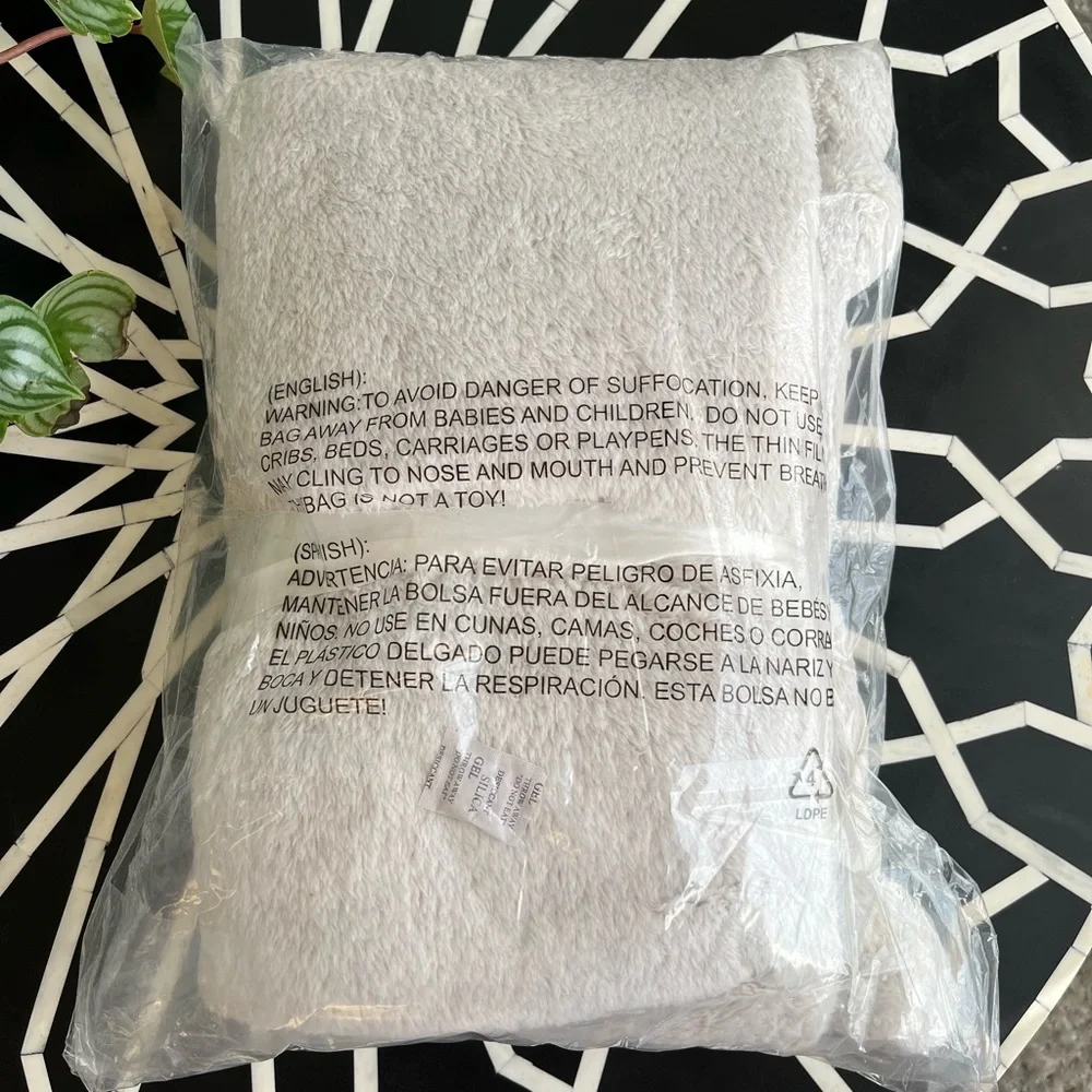 Limited Edition Cream Plush Throw Blanket